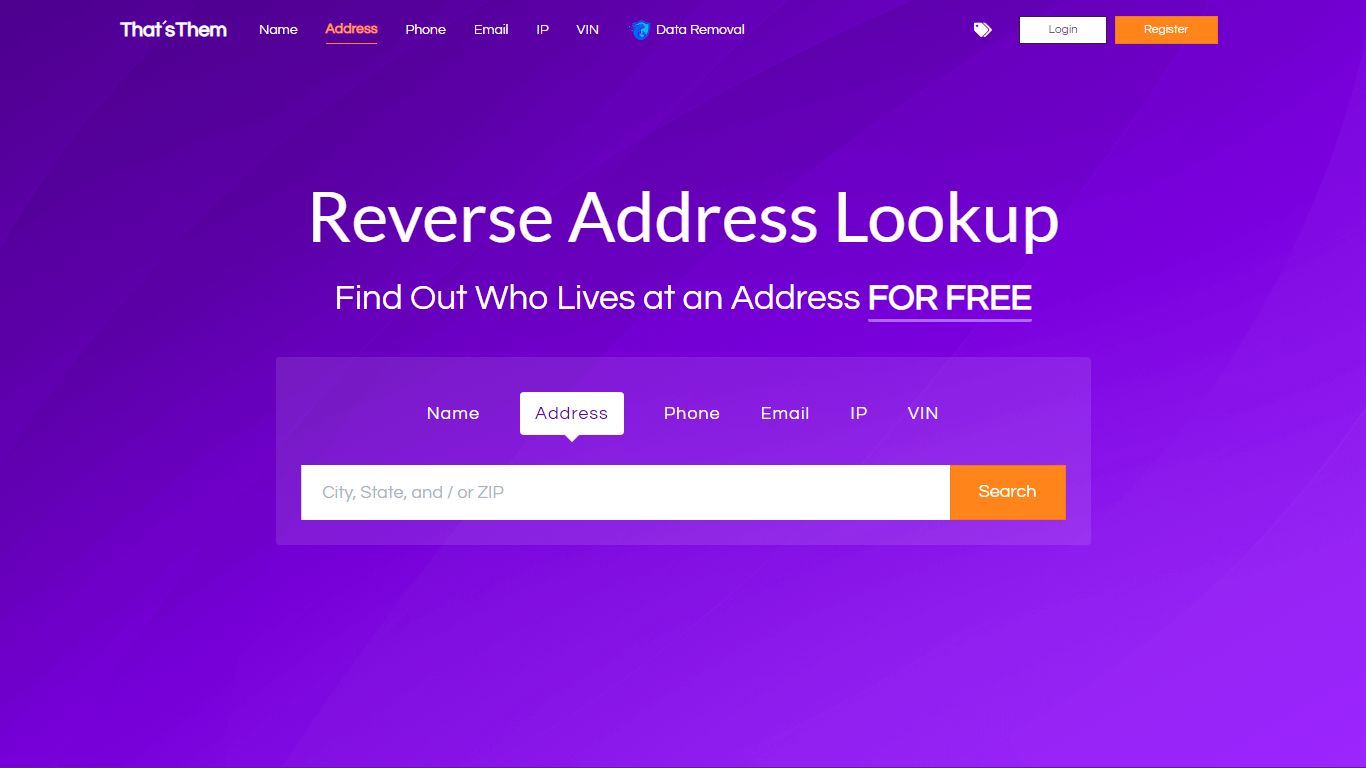Reverse Address Lookup | Free Address Search | ThatsThem